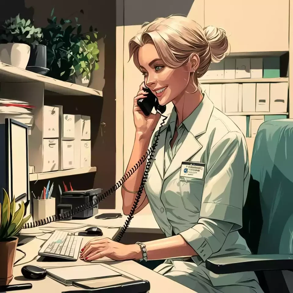 sekretarka medyczna informuje o postępowaniu