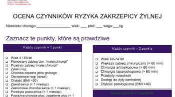 Skala Capriniego do oceny ryzyka zakrzepów żylnych