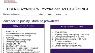 Skala Capriniego do oceny ryzyka zakrzepów żylnych